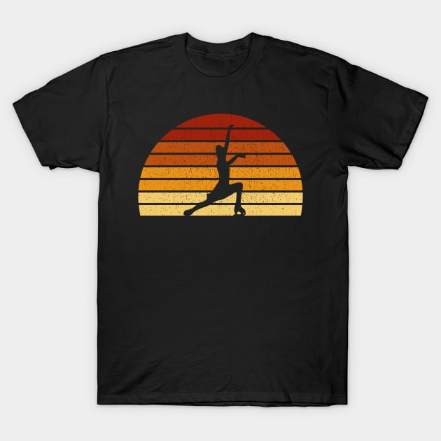 Vintage Sunset Figure Skating Gift For Figure Skaters T-Shirt by OceanRadar